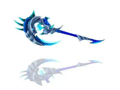 Frozen Bone Scepter Low-poly 3D model