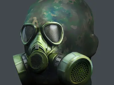 Helmet 3d model military combat Military Low-poly Low-poly 3D model