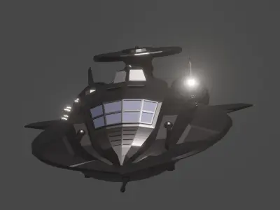 Spaceship for Battle 3D 3D model