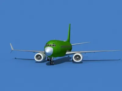 Boeing 737 MAX 7 Bare Metal 3D model