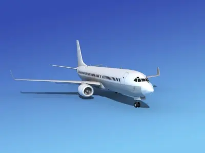 Boeing 737-800ER Unmarked 1 3D model