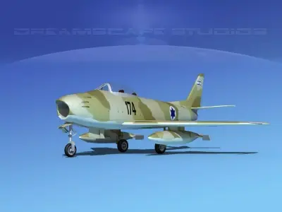 North American F-86 Sabre Jet IADF 3D model