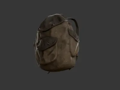 Backpack 4 Low-poly 3D model