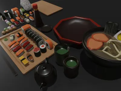Japanese Food  3D model