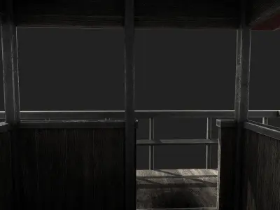 Watch tower v2 Low-poly 3D model