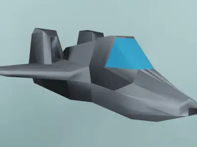 Low Poly Jet Fighter Free low-poly 3D model