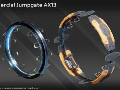 Commercial Jumpgate AX13 Low-poly 3D model