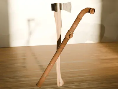 LowPoly Weapon Set Low-poly 3D model