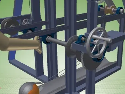 Trebuchet Floating Arm Type Free 3D model