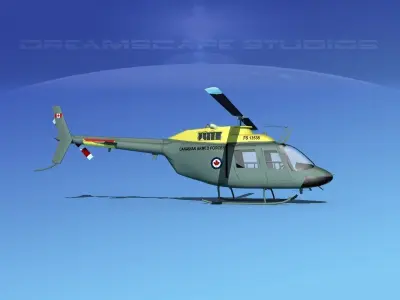 Bell OH-58B Canadian Army 3 3D model