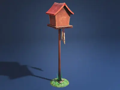 Stylized Bird House 3D model