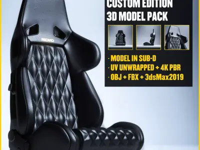 RECARO A8 Custom Edition Low-poly 3D model