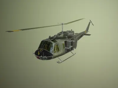Huey Medevac Bell UH-1H 3D model