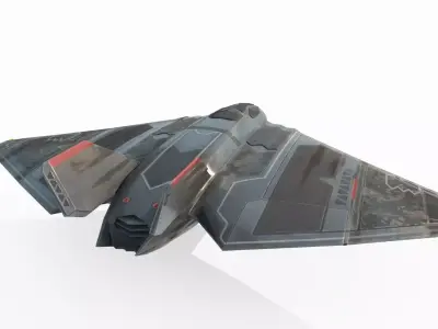 Future sci-fi stealth drones 3D model