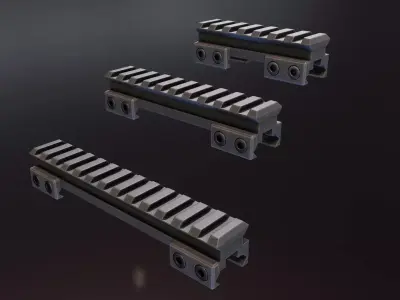 Picatinny Rail Deck Free low-poly 3D model