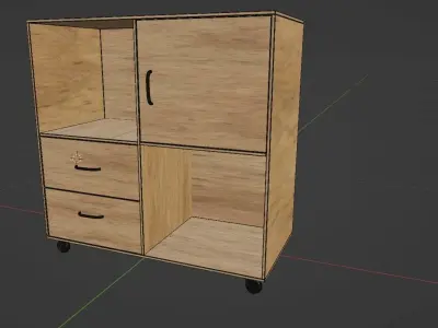 Sideboard wood Free 3D model
