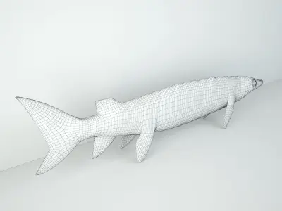 Monumental American Country Fish Market Trade Sign 3D model