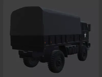 Military Cargo Truck 3D Model 3D model