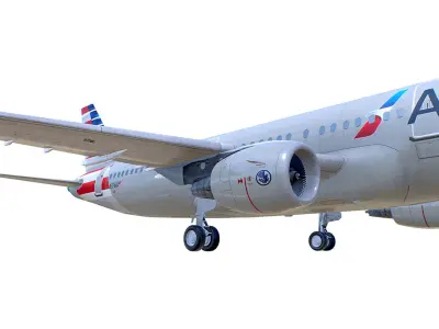 United States Airlines Collection Low-poly 3D model