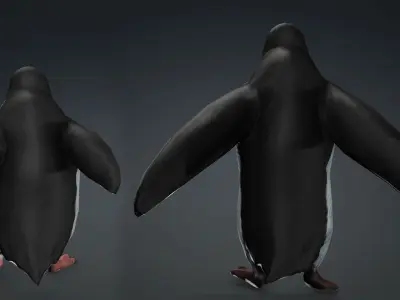 PENGUINS RIGGED ANIMATED 1 Low-poly 3D model
