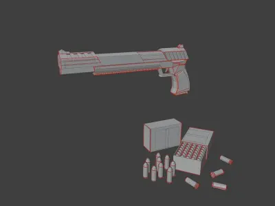 Futuristic Cyberpunk Weapons Pack 3D model