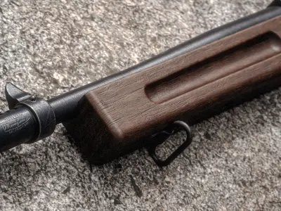 MILITARY Game Ready Thompson SMG Low-poly 3D model