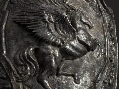 Medieval Shield Low-poly 3D model