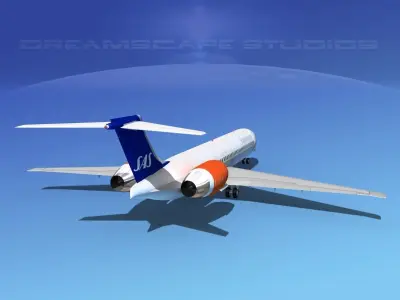 McDonnell Douglas MD-87 SAS 3D model