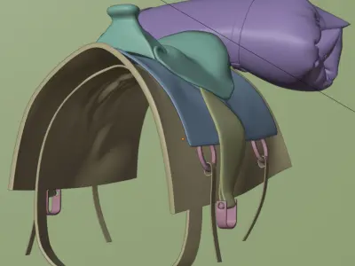 Horse Saddle  Low-poly 3D model