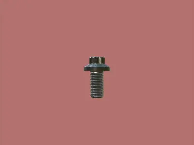 Steel Stained M3 12 Point Bolt 4K PBR 3D model
