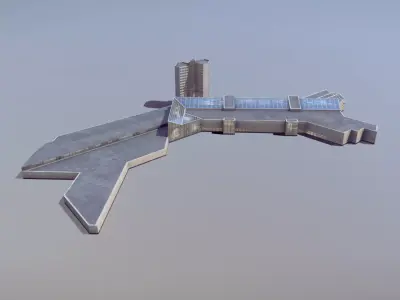 Arlanda Eurostop Hotel Low-poly 3D model