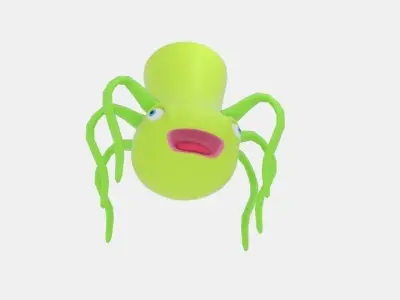 Spider Alien X Low-poly 3D model