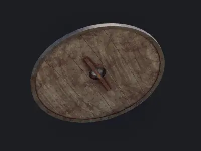 Realistik viking shield Low-poly Low-poly 3D model
