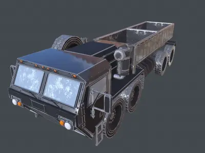 Wagon Truck Low-poly 3D model