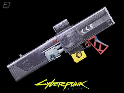 EMP Assault Rifle Low-poly 3D model