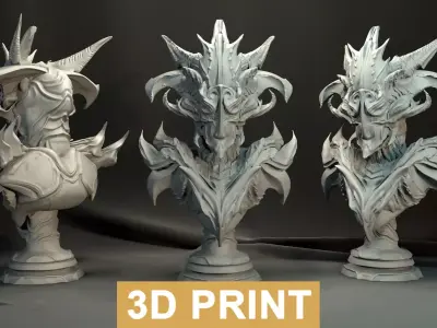 Creature Bust   3D PRINT  ZTL OBJ STL 3D print model