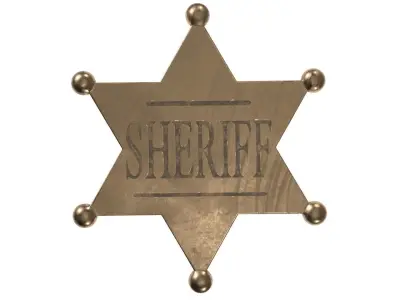 sheriff badge 3D model get