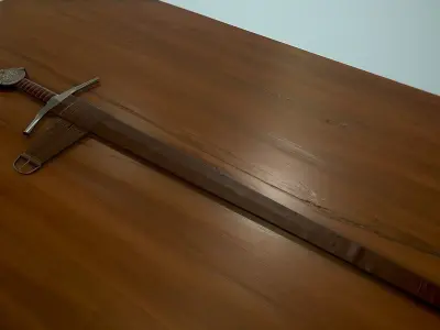 Accolade Sword of the Knights Templar Low-poly 3D model