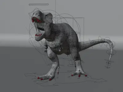 Trex Jurassic Park  -3d model- classics look Low-poly 3D model