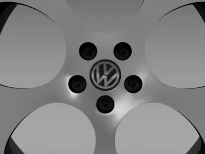 VW Polo GTI 2011 rim 3D model