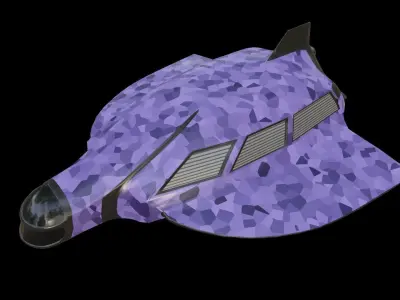 Sci-Fi Military Spaceship - Tortoise G909 3D print model