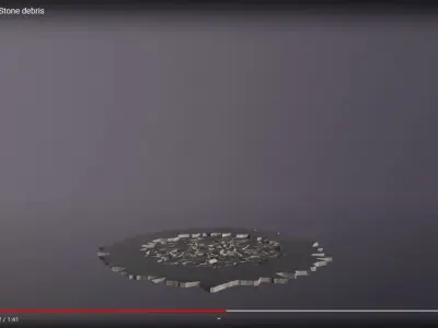 Ground Crack Collapse 01 3D model