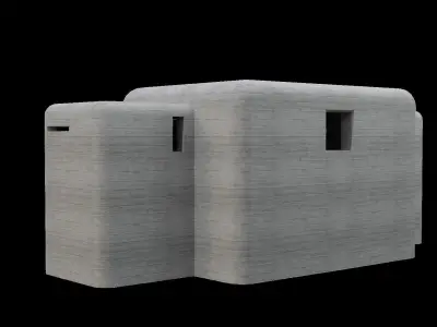 Bunker WW2 Low-poly 3D model