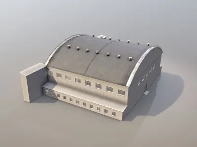 Airport Hangar1 UEEE Low-poly 3D model