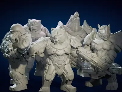 FUTURE ANIMALS SQUAD 3D print model