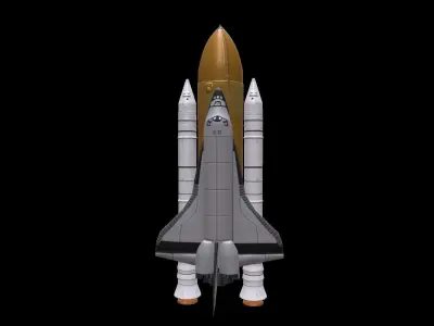 Space Shuttle Low-poly 3D model