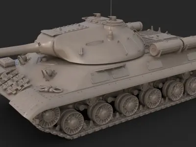 Tank IS 3M Clay  Mental Ray 3D model