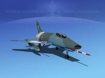 North American F-100D Super Sabre V02 USAF 3D model