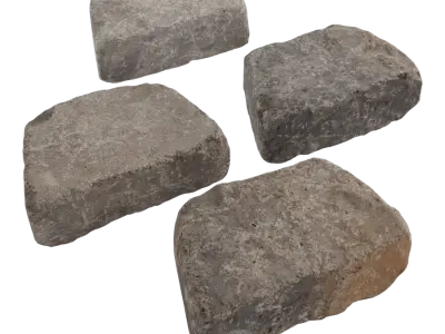  Worn Retaining Wall Beltis Block Models 