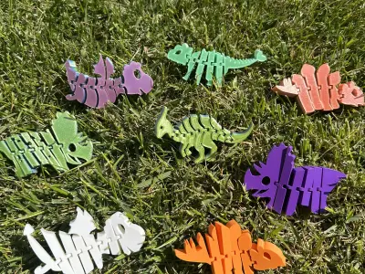 5 Fun and Flexible Dinosaurs Print at Home 3D print model